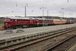 Am 02.01.2024 stand die EBS V200 507 mit der 132 334, dem D-EBS 56 80 21-80 084-8 Bom und den FWK-Loks 143 056 + 143 124 in Naumburg (S) Hbf.