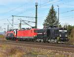 Am 15.03.2024 brachte die EBS 202 738-1 zwei 143er aus Karsdorf nach Naumburg (S) Hbf.