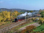 DB Museum 03 1010 am 12.10.2008 mit einem Sonderzug von Berlin nach Weimar im herbstlichen Naumburg (Saale).