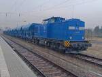 Am 11.02.2025 pausierte die PRESS 204 013-3 mit Fc-Wagen in Naumburg (S) Hbf. (Foto: Kevin Demur)