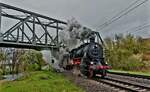 Die 58 1111-2 der Ulmer Eisenbahnfreunde war am 20.04.2026 in Naumburg (S) Hbf auf der Rückfahrt von Chemnitz nach Ettlingen.