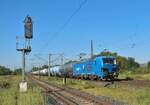 LEG 192 013 mit Kesselwagen Richtung Wei�enfels, am 15.09.2023 in Naumburg (S) Hbf. (Foto; Maik K�hler)
