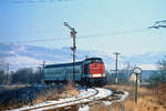 personenzuge/721878/db-202-400-8-mit-einer-rb DB 202 400-8 mit einer RB von Querfurt nach Nebra, am 16.01.1997 bei der EInfahrt in den Bahnhof Vitzenburg. (Foto: Daniel Berg)