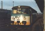 KEG VT 2.14 steht abfahrbereit nach Artern auf Gleis 5 in Naumburg (S) Hbf; 08.02.1997 (Foto: Johan van den Akker)