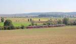 Wegen dem Winzerfest Freyburg waren am 12.09.2015 diese zwei DB 642 auf der Unstrutbahn bei Nißmitz als RB 34874 von Naumburg (S) Ost nach Nebra unterwegs.