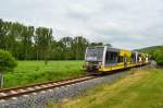 Am 18.05.2013 rollte die Burgenlandbahn im Dreierpack zwischen Naumburg Ost und Wangen.