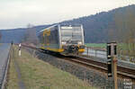 KEG VT x.xx als RB nach Artern, am 03.03.2000 auf der #Unstrutbahn bei Nebra. (Foto: Klaus Groß)