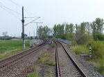 Das Unstrutbahngleis am Abzeig Reinsdorf (b Artern) am 01.05.2016.