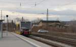 br-672-lvt-s/314115/burgenlandbahn-672-910-als-rb-34869 Burgenlandbahn 672 910 als RB 34869 von Nebra nach Naumburg Ost, am 25.12.2013 in Naumburg Hbf.