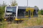 Am 26.07.2008 war der Triebwagen 672 905-7 zu einer Testfahrt im Bahnhof Artern angekommen.