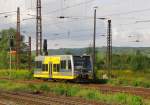 br-672-lvt-s/451012/burgenlandbahn-672-909-als-rb-34871 Burgenlandbahn 672 909 als RB 34871 von Wangen nach Naumburg Ost, am 08.09.2015 bei der Einfahrt in Naumburg Hbf.