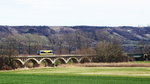 br-672-lvt-s/488991/burgenlandbahn-672-xxx-als-rb-34876 Burgenlandbahn 672 xxx als RB 34876 von Naumburg Ost nach Wangen, am 28.03.2016 auf dem Unstruthochwasserviadukt bei Kirchscheidungen. (Foto: Günther Göbel)