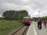 EBS 772 345-5 verkehrte zum Bahnhofsfest in Laucha am 27.09.2015 als Sonderzug zwischen Karsdorf und Freyburg.
