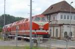 Nachdem die beiden MEG Loks 301 und 304 bereits am 03.07.2014 mit einem Messwagen auf der Unstrutbahn unterwegs waren, waren sie am 07.07.2014 in Laucha gemeinsam wieder Richtung Karsdorf unterwegs.