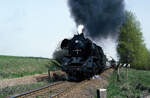Am 03.05.1986 war die DR 41 1130-3 in Krauschwitz mit dem Lgo 58310 von Gera S�d nach Karsdorf unterwegs. (Foto: Axel Spille)