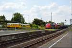 EBS 1131 + Altmark Rail 1149 kommen am 18.07.2013 mit einem Kesselzug aus dem Bioethanolwerk Zeitz.