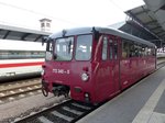 EBS 772 345 als 12.  Unstrut-Schrecke-Express  DPE 86152 nach Donndorf, am 01.05.2016 in Erfurt Hbf. (Foto: Ralf Kuke)