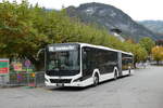 (281'545) - PostAuto Nordschweiz - BL 213'872/PID 12'417 - MAN (ex RSVG Troisdorf/D Nr. 2804) am 16. Oktober 2025 beim Bahnhof Meiringen