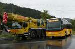(280'222) - PostAuto Graubnden - GR 105'479/PID 10'068 - Iveco (ex Nr. 21; ex Fontana, Ilanz Nr. 21) am 10. September 2025 beim Bahnhof Ilanz