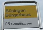 (173'953) - SB-Haltestellenschild - Bsingen, Brgerhaus - am 20. August 2016