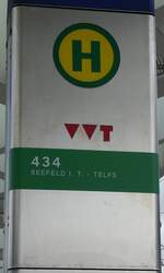 (280'448) - Bus-Haltestellenschild - Seefeld, BAhnhof - am 16.