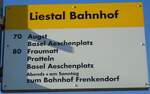 (132'576) - AAGL-Haltestellenschild - Liestal, Bahnhof - am 7.