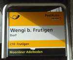 (138'440) - PostAuto-Haltestellenschild - Wengi b.