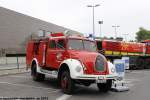 FLF 16 war einst bei der Flughafenfeuerwehr D�sseldorf im Einsatz.Das Fahrzeug ist Baujahr 1964 und wurde bis 1992 Eingesetzt.