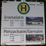 (196'727) - Sport Wll-Haltestellenschild - Pertisau, Oldtimerfahrten - am 10.