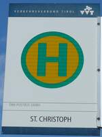 (197'654) - BB-POSTBUS-Haltestellenschild - St.