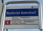 (167'409) - A-welle-Haltestellenschild - Rothrist, Bahnhof - am 19.