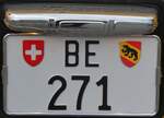 (263'851) - Nummernschild - BE 271 - am 22. Juni 2024 in Rothrist, Coop-Tankstelle