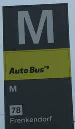 (228'937) - Auto Bus ag-Haltestellenschild - Liestal, Bahnhof - am 12.