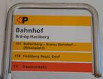(285'190) - +P-Haltestellenschild - Br�nig-Hasliberg, Bahnhof - am 3.
