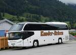 (266'170) - Kander-Reisen, Frutigen - BE 44'948 - Neoplan (ex Nr. 4) am 26. August 2024 in Frutigen, Garage