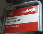 (138'462) - AFA-Haltestellenschild - Kandergrund, Blausee BE - am 6.