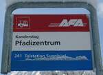 (131'679) - AFA-Haltestellenschild - Kandersteg, Pfadizentrum - 26.