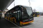 (283'238) - PostAuto Bern - BE 610'539/PID 12'128 - eMercedes am 16. Dezember 2025 beim Bahnhof Spiez