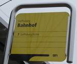 (283'176) - STI-Haltestellenschild - Steffisburg, Bahnhof - am 14. Dezember 2025