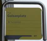 (157'715) - STI-Haltestellenschild - Thun, Guisanplatz - am 8.