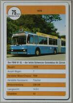 (264'215) - Karte mit 75 Jahre Autobus Zrich mit VBZ-FBW Nr.
