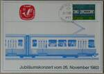 (264'217) - Karte fr VBZ-Jubilumskonzert vom 26. November 1983 am 30 Juni 2024 in Thun