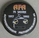 (264'255) - Protestknopf - AFA 75 Jahre 1917 - 1992 - am 1.