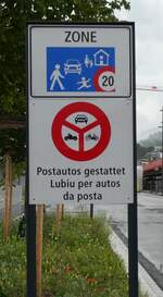 (280'094) - Postautos gestattet am 9. September 2025 beim Bahnhof Ilanz