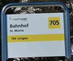 (233'661) - engadin mobil/PostAuto-Haltestellenschild - St.