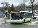 (245'675) - transN, La Chaux-de-Fonds - Nr. 437/NE 220'437 - Mercedes am 2. Februar 2023 beim Bahnhof Fleurier