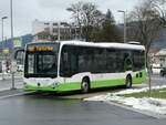 (245'676) - transN, La Chaux-de-Fonds - Nr. 437/NE 220'437 - Mercedes am 2. Februar 2023 beim Bahnhof Fleurier