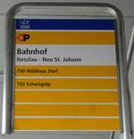 (278'028) - +P-Haltestellenschild - Nesslau - Neu St.