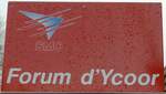 (158'201) - SMC-Haltestellenschild - Montana, Forum d'Ycoor - am 4. Januar 2015