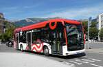 (279'962) - PostAuto Wallis - Nr. 154/VS 574'962/PID 12'154 - eMercedes am 6. September 2025 beim Bahnhof Sion